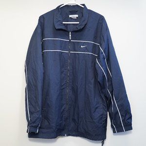 NIKE Navy Blue Rain Jacket (Men's XL)